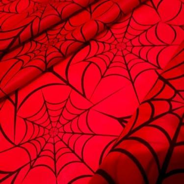 Imagem de TNT Estampado TEIAS compatível c/Tema Aranha 1,00mX1,40m