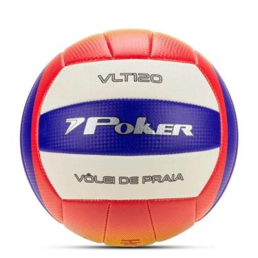 Imagem de Bola Volei Poker De Praia Training Vlt 120 Ii - Azulverm