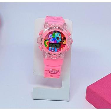 Imagem de Relógio Infantil Digital Pisca Luz Led stitch Lilo angel Princesa Barb