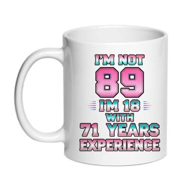 Imagem de SIUNY Caneca de aniversário de 89 anos para mulheres e homens - Presentes de aniversário de 89 anos para mãe, pai, avó, avô, esposa, marido 325 ml 1937 xícara de café (89TH)