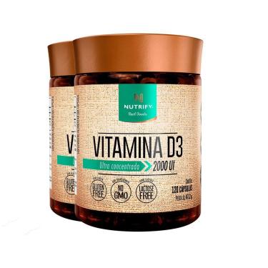 Imagem de Kit 2 Vitamin D3 2000 Ui Nutrify 120 Cápsulas