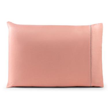 Imagem de Fronha Avulsa 70cm X 50cm 1 Peça Laura 100% Poliéster Toque Percal 200 Fios Cor:rosê