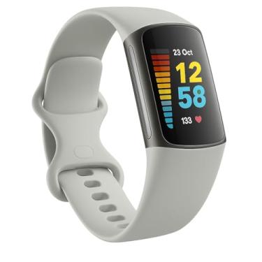 Imagem de PANDA BOBO Pulseiras de substituição para Fitbit Charge 5 e Charge 6 – Pulseiras esportivas de silicone macio para homens e mulheres – tamanhos pequenos e grandes – várias cores (cinza, pequena)