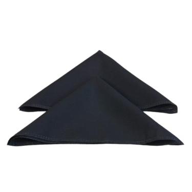 Imagem de Conjunto de 6 Guardanapos Oxford Preto 35x35cm Tecido Poliéster Liso Básico Mesa Posta Festas