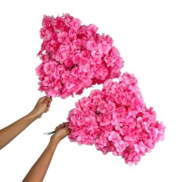 Imagem de Kit 0 a 40 Flores 45cm Flor Cerejeira artificial Decoração Casa - Ramos para Decoração de Casa, Vasos e Eventos, Beleza Eterna sem Manutenção (Rosa Escuro,Kit 10 Unidade)