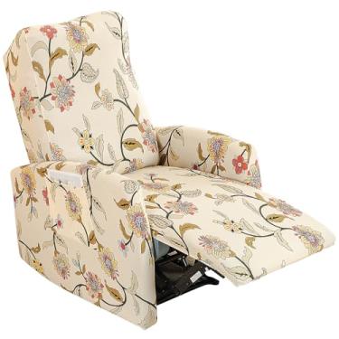 Imagem de GOSTADY Capas para cadeira reclinável, 4 peças, impermeável, pequena, reclinável, capa reclinável para cadeira reclinável Lazyboy com bolso de armazenamento, protetor de móveis para sala de estar, A13