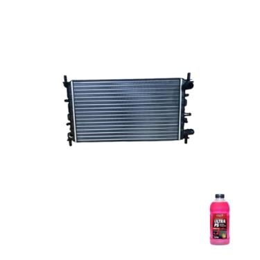 Imagem de Kit Radiador Ford Escort e Logus 1.6 1.8 1993 a 1996 com Aditivo Radnaq T5 Vermelho