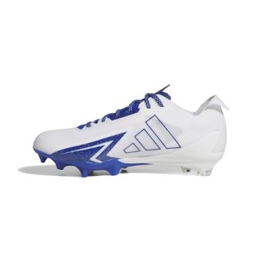 Imagem de adidas Tênis masculino de futebol americano Adizero Electric, branco/time azul royal/branco, 46
