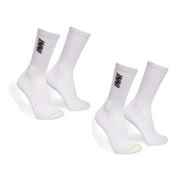Imagem de Meia INNI Game Branca Cano Longo 39 a 44 - 2 Pares, Branco, 39 a 44
