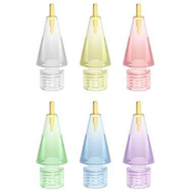 Imagem de FAFALITHIC Pacote com 6 pontas de substituição coloridas compatíveis com Apple Pencil 2ª geração, Apple Pencil 1ª geração, Apple Pencil USB-C e Apple Pencil Pro Nibs (transparente)