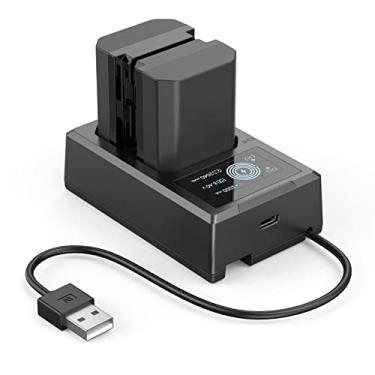 Imagem de SMALLRIG Conjunto de carregador de bateria de câmera de substituição para NP-FZ100 A7 IV, A7R V, A7S III, carregador de bateria com compartimento duplo para Sony A7R IV, A7R III, A7 III, A7C, FX3