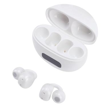 Imagem de Zopsc Fones de Ouvido Bluetooth Sem Fio, Fones de Ouvido HiFi Com Display Digital LED, Microfone Com Cancelamento de Ruído, Controle de Toque, Bateria de Longa Duração (Branca)