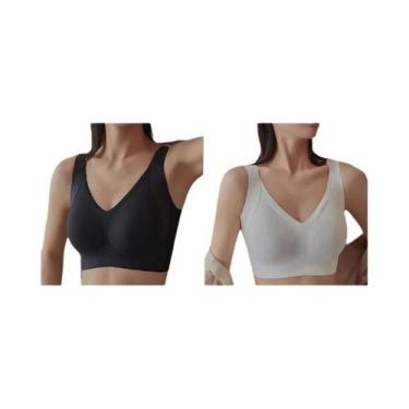 Imagem de Sutiã Sem Costura Push up Sem Fio Para Mulheres, Lingerie Macia, Confo