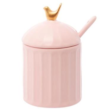 Imagem de Açucareiro Colibri Beija Flor De Cerâmica Com Tampa Colher - Wolff