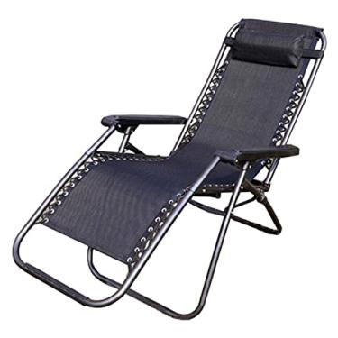 Imagem de Cadeira reclinável básica de varanda com gravidade zero, cadeira de balanço, dobrável, ajustável, espreguiçadeira, acampamento, praia, acampamento, poltrona reclinável individual, cadeira reclinável