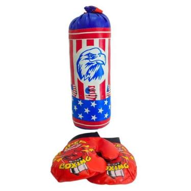 Imagem de Saco De Pancadas Boxe Infantil Com Luvas Esporte Wb7955 - Well Kids