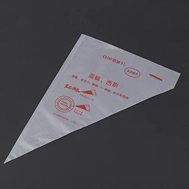 Imagem de Mingzhe 100 Pçs Sacos de Tubulação de Gelo de Plástico de Qualidade Alimentar Durável Ferramenta de Decoração de Pastelaria para Bolo Cupcake Fondant Decoração (Tamanho grande)