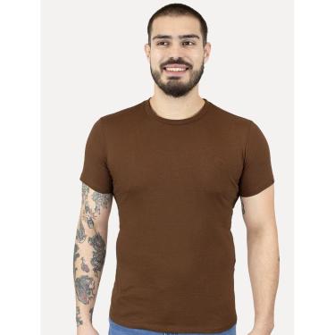 Imagem de Camiseta Levis Masculina Slim Tag Lisa Marrom-Masculino