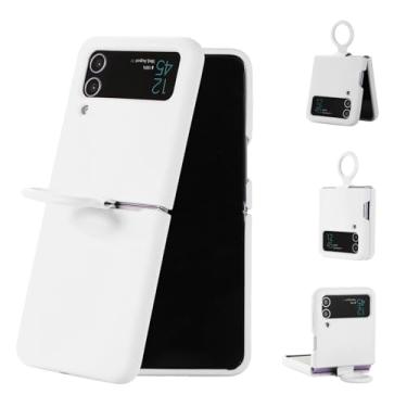 Imagem de Dpofirs Capa para z Flip 3 5g 2021, Capa de Telefone Slim Fit para z Flip3, Protetora de Telefone (Branca)