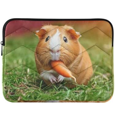 Imagem de Linda capa protetora para laptop comendo cenoura para laptop Macbook Air Sleeve 13 polegadas, bolsas e capas universais de 13 a 14 polegadas