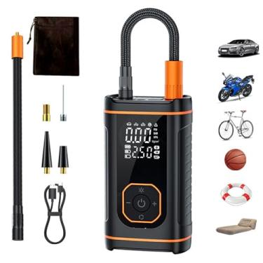 Imagem de Inflador de Pneus com Compressor de Ar Portátil - Ferramentas de Inflação Automotiva com Bateria de Alta Capacidade - Compressor de Ar Portátil para Pneus de - para Motocicletas Veículos Bicicletas Bo