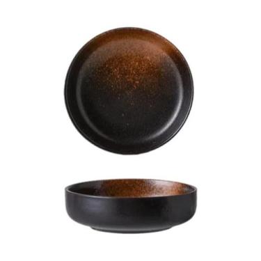 Imagem de Prato pequeno de cerâmica doméstico, pires de molho de tomate, pote de