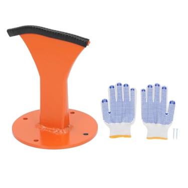 Imagem de YUKOFE Divisor portátil de aço forjado para lareiras, fogões, fogueiras, preparação de lenha ao ar livre (laranja)