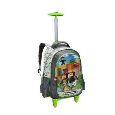 Imagem de Mochila Rodinha Gamecraft Jogos Escolar Meninos Fast Bag - Denlex
