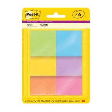 Imagem de POST-IT Notas Super Adesivo 6 Cores 47,6MM X 47,6MM