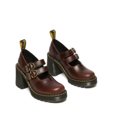 Imagem de Dr. Martens Plataforma feminina Eviee, Marrom escuro sem cadarço, 38