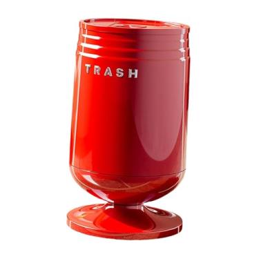 Imagem de Generic Lixeira portátil moderna para banheiro, dormitório, apartamento ou sala de estudos, Vermelho, L