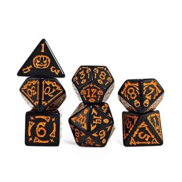 Imagem de Conjunto De Dados Temáticos De Halloween 7 Peças D20 D12 D10 D8 D6 D4 