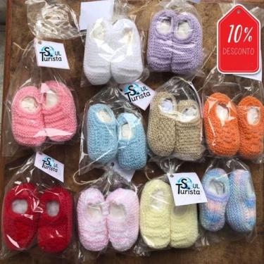 Imagem de Kit com 10 Sapatinhos de Bebê de Tricô - 0 a 3 meses - Soul Turista