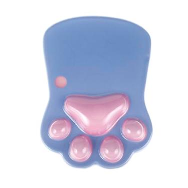 Imagem de Pata de Gato com Suporte Punho Descansos Silicone Macio Mousepad Ergonômico para Decoração Mesa Computador Escritório em