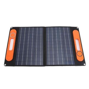 Imagem de Sonew Carregador de Painel Solar Dobrável de 100 W à Prova de Poeira, água Com Bolso de Armazenamento Conveniente, Painel Solar Portátil para Barco de Viagem de Carro RV, Materiais de