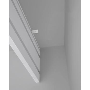 Imagem de Painel de cortina branca sem trilhas, suporte decorativo para teto de sanefa, somente caixa de pelmet de cortina de liga de alumínio, capa de pelmet de cortina personalizável (1,2 m (3,9 pés))