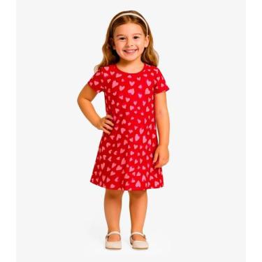 Imagem de Vestido Menina Infantil Select Vermelho, 10, Vermelho