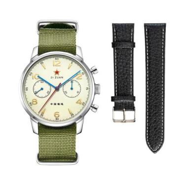 Imagem de Relógio De Pulso Mecânico Clássico Masculino De 40mm, Cronógrafo Aviad