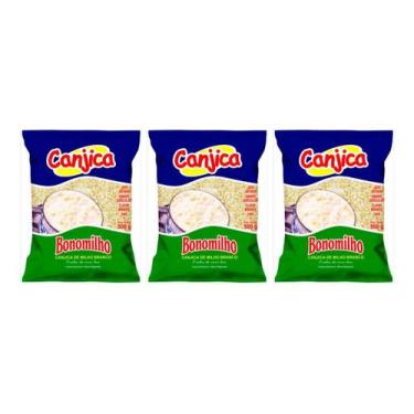 Imagem de Kit C/3 Canjica De Milho Branco Tipo 1 Bonomilho 500g