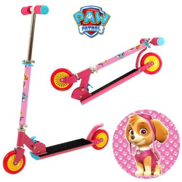 Imagem de Patinete Skye 2 Rodas Infantil de Menina Rosa e Amarelo - Toys 2u