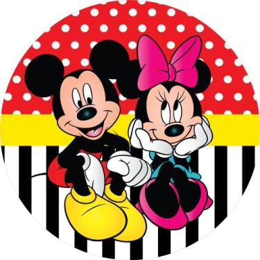 Imagem de Painel Festa Redondo Casal Mickey 1, 3d Sublimado 1,50 Dia PRCMM-1 - F