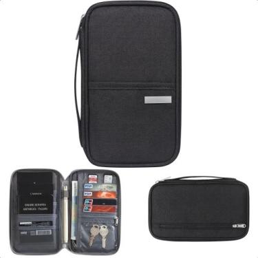 Imagem de Case Capa Organizador Carteira Porta Passaporte Para Viagens Impermeáv