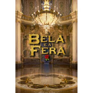 Imagem de Painel Festa Retangular Para Casado 1,5x2,2m Bela e a Fera mod 1 - Fan