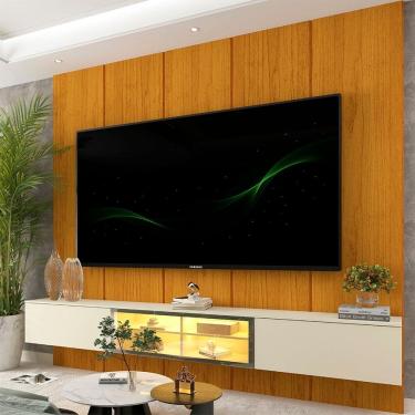 Imagem de Estante para Tv 84 Polegadas com Led 100% Mdf 220cm Realce/luminare Naturale/Off White