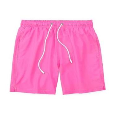Imagem de Short Bermuda Masculino Tactel Liso Praia Academia Preto-Masculino
