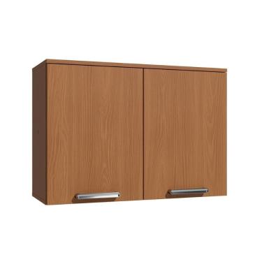 Imagem de Armário Aéreo Cozinha Linna T731 80CM 2 Portas MDF Porta de Bater Marrom