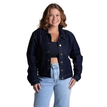 Imagem de Jaqueta Jeans Sawary Plus Size - 282500 - Azul G2-Feminino