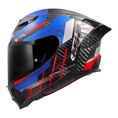 Imagem de Capacete LS2 FF807 Dragon Trax Preto Azul e Vermelho-Masculino