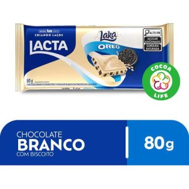 Imagem de Chocolate Branco Laka Oreo 80g - Lacta