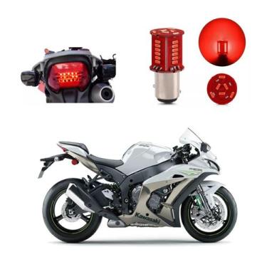 Imagem de Lâmpada Led Freio 2 Polos Sequencial Strobo Moto Ninja ZX 10R 1000 201